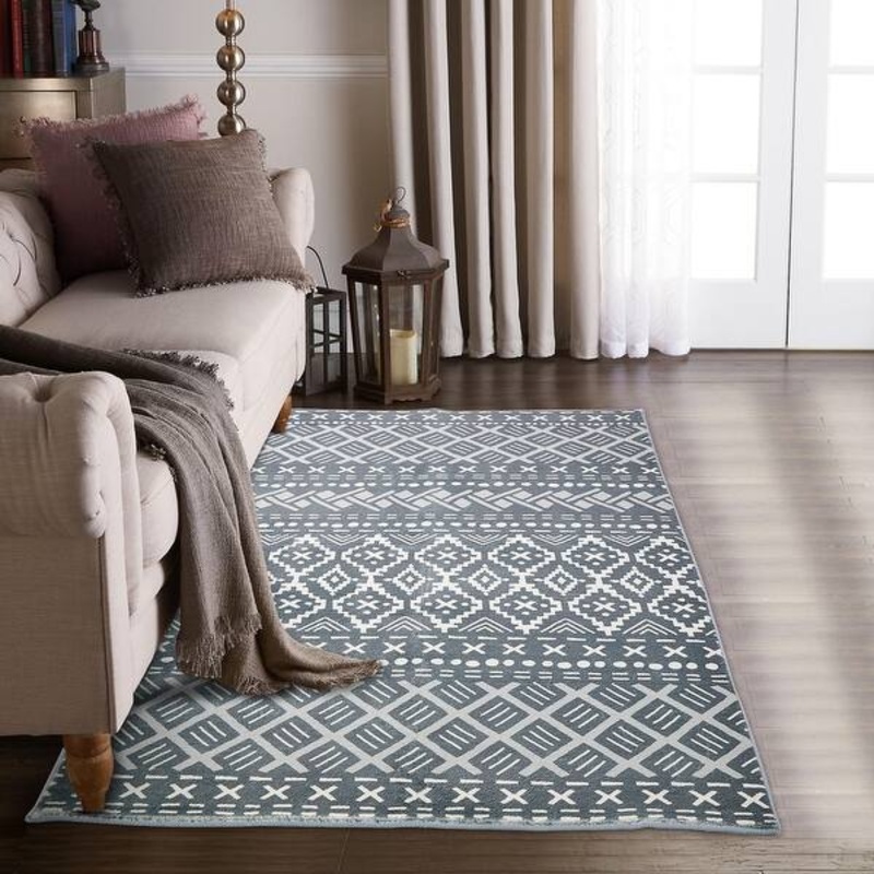 Boho Moroccan Area Rug Non Slip Indoor Rug for Living Room, Bedroom, Dining Room